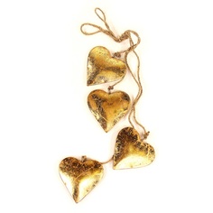 Гирлянда подвесная golden hearts (enjoyme) золотой 10x1x9 см.