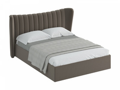 Кровать queen agata lux (ogogo) серый 203x112x225 см.
