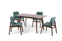 Комплект обеденный (стол раздвижной sandakan + 4 кресла kajang) (ecodesign) зеленый 120.0x75.0x75.0 см.
