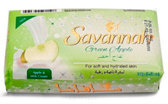 Savannah Soap, Мыло туалетное Зеленое Яблоко Green Apple, 100 г