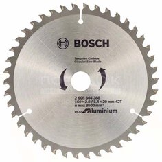 Диск пильный по дереву Bosch Eco for Aluminium 42 зубца, 160х20 мм