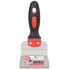 Шпатель фасадный Bartex Евро нержавеющий с двухкомпонентной ручкой, 100 мм