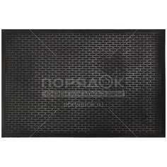 Коврик грязезащитный резиновый Тире черный КА 115-3, 90х60см