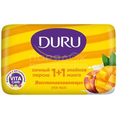 Мыло Duru 1+1 Манго и персик, 80 г