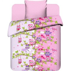 Постельное белье детское бязь (простыня 214х150 см, пододеяльник 215х145 см, наволочка 70х70 см) Василек Совята 7162/1