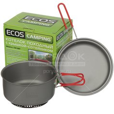 Походный набор алюминиевый ECOS CW-S07, 2 предмета (котелок 1.7 л с крышкой-сотейником 19 см)