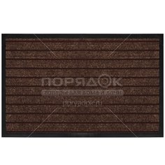 Коврик грязезащитный резиновый с ковролином Floor mat Модерн коричневый, 40х60 см