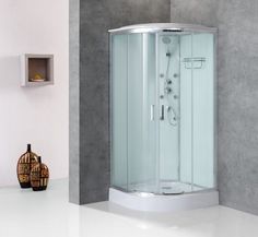 Душевая кабина 80х80х235 см BelBagno UNO-CAB-R-2-80-P-Cr-TOP текстурное стекло