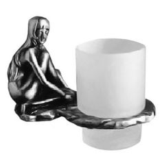 Стакан с держателем серебро Art&Max Juno AM-0714-T