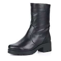 Полусапоги Черные кожаные ботинки Respect