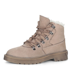 Ботинки Бежевые ботинки из нубука на шнуровке Respect