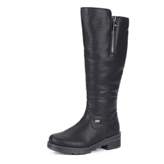 Сапоги Черные сапоги из экокожи на шерсти Rieker