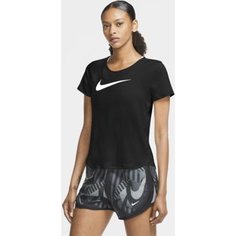 Женская беговая футболка с коротким рукавом Nike Swoosh Run