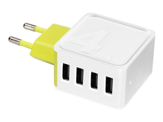 Зарядное устройство Rock Space Sugar Travel Charger 4хUSB 4A White-Yellow RWC0236 75520