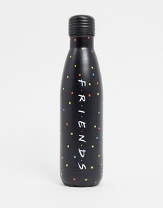 Металлическая бутылка для воды Typo x Friends-Черный