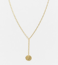 Позолоченное ожерелье с подвеской-монетой Orelia-Золотистый