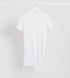 Белое платье-футболка со сборками Missguided Tall-Белый