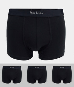 Набор из 3 черных боксеров-брифов Paul Smith-Черный