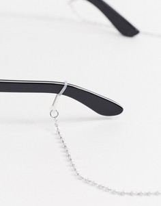 Цепочка для солнцезащитных очков с искусственным жемчугом ASOS DESIGN-Белый