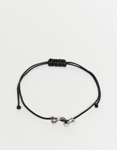 Черное веревочное ожерелье Weekday-Черный
