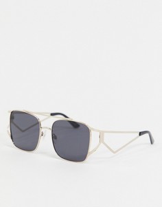 Солнцезащитные очки в золотистой оправе с темными стеклами Jeepers Рeepers-Золотистый