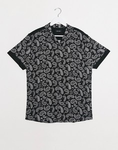 Рубашка от комплекта с короткими рукавами и принтом пейсли Night Addict-Черный цвет
