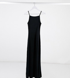 Черное платье макси с квадратным вырезом Missguided Petite-Черный