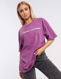 Фиолетовая oversized-футболка с логотипом Criminal Damage-Фиолетовый