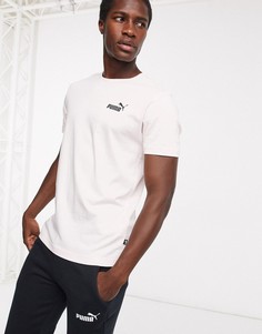 Светло-розовая футболка с логотипом Puma-Розовый цвет