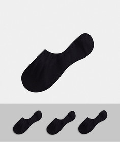 3 пары черных невидимых носков Polo Ralph Lauren-Черный цвет