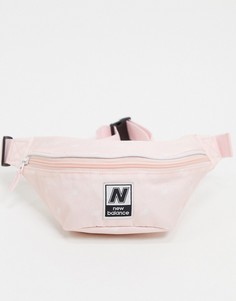 Сумка-кошелек на пояс персикового цвета с логотипом New Balance-Розовый