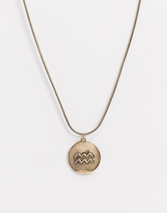 Ожерелье со знаком зодиака "Водолей" SVNX-Золотой 7X