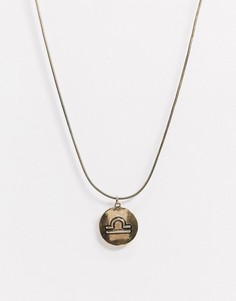 Ожерелье со знаком зодиака "Весы" SVNX-Золотой 7X