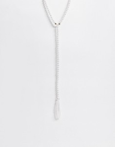 Белое ожерелье из искусственного жемчуга NA-KD-Белый