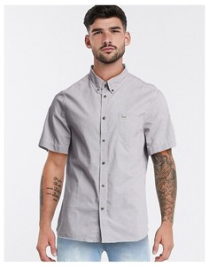 Рубашка в клеточку с короткими рукавами Lacoste-Красный