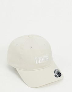 Светло-бежевая кепка с логотипом Levis-Бежевый