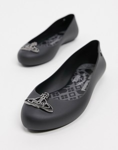 Черные туфли на плоской подошве Vivienne Westwood for Melissa-Черный