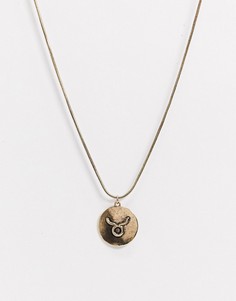 Ожерелье со знаком зодиака «Телец» SVNX-Золотой 7X