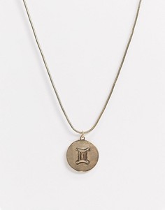 Ожерелье со знаком зодиака "Близнецы" SVNX-Золотой 7X