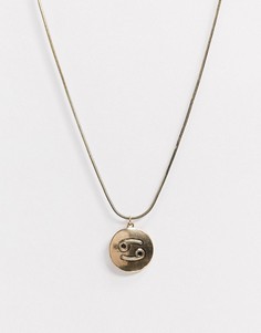 Ожерелье со знаком зодиака "Рак" SVNX-Золотой 7X