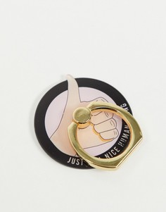 Подставка-кольцо для телефона с надписью "Be a nice human" Typo-Мульти