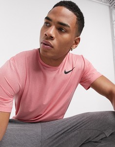 Розовая футболка Nike Training hyper dry-Розовый цвет