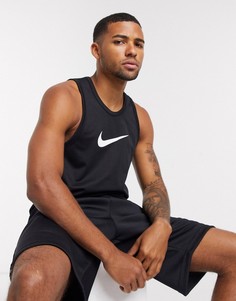 Черная бейсбольная майка с логотипом Nike-Черный цвет