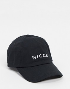 Черная кепка с контрастным вышитым логотипом Nicce-Черный