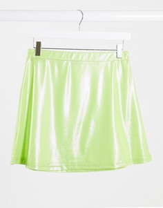 Расклешенная лаймовая мини-юбка Elsie & Fred-Зеленый цвет