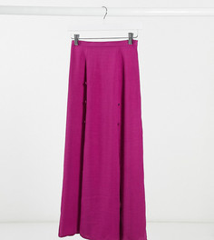Фиолетовая юбка макси с двумя разрезами ASOS DESIGN Petite-Фиолетовый цвет