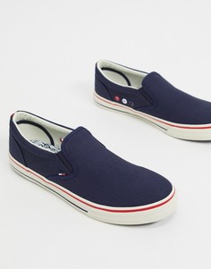 Темно-синие кеды-слипоны Tommy Hilfiger-Темно-синий