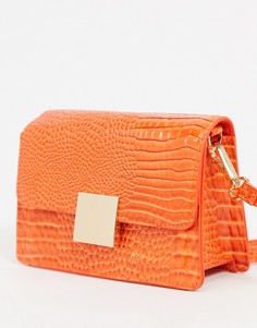 Оранжевая маленькая сумка с эффектом крокодиловой кожи Pimkie-Оранжевый