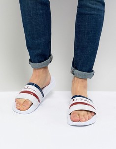 Шлепанцы в полоску Ben Sherman-Белый