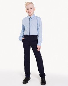 Синие классические брюки со стрелками для мальчика Gloria Jeans